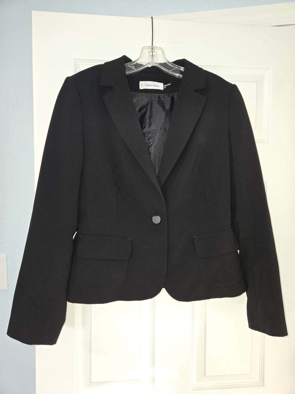 Calvin Klein Women's Black Single-Button Blazer